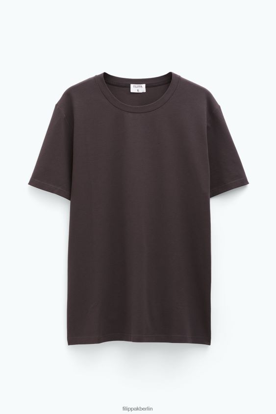 Filippa K L8HHT309 Bekleidung dunkle Schokolade Männer T-Shirt aus Stretch-Baumwolle