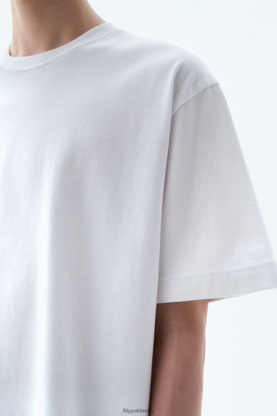 Filippa K L8HHT315 Bekleidung Weiß Männer Schweres T-Shirt mit Rundhalsausschnitt