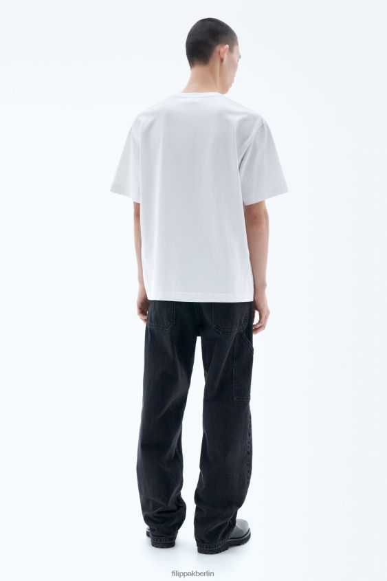 Filippa K L8HHT315 Bekleidung Weiß Männer Schweres T-Shirt mit Rundhalsausschnitt