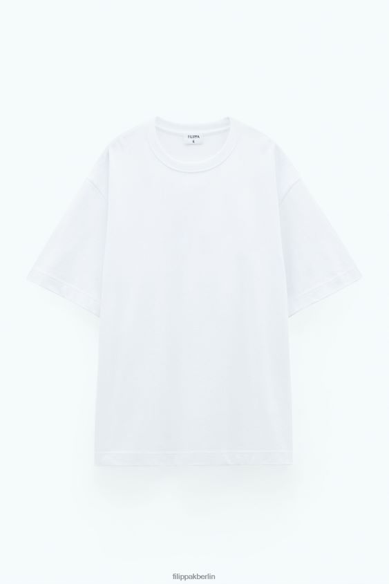 Filippa K L8HHT315 Bekleidung Weiß Männer Schweres T-Shirt mit Rundhalsausschnitt