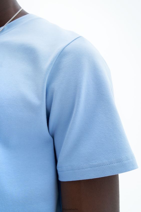 Filippa K L8HHT321 Bekleidung Türkis Männer T-Shirt aus Stretch-Baumwolle