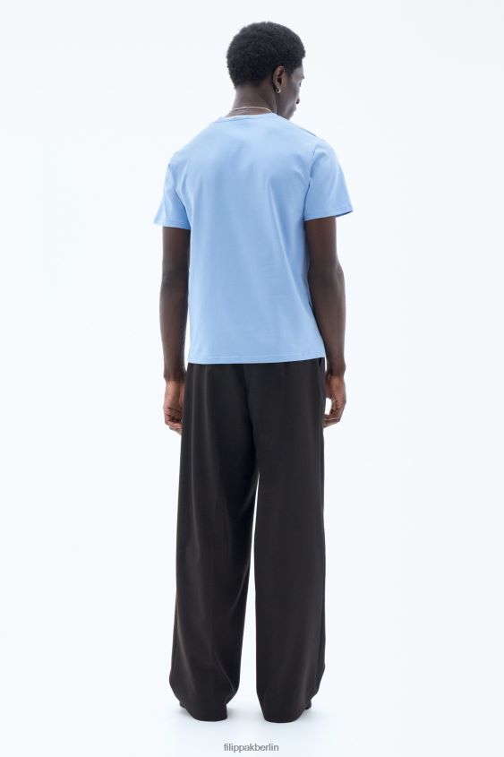 Filippa K L8HHT321 Bekleidung Türkis Männer T-Shirt aus Stretch-Baumwolle