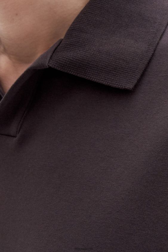 Filippa K L8HHT327 Bekleidung dunkle Schokolade Männer Polo-T-Shirt aus Stretch-Baumwolle