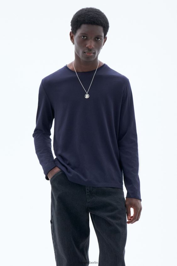 Filippa K L8HHT328 Bekleidung Marine Männer Rollkragen-Langarmshirt