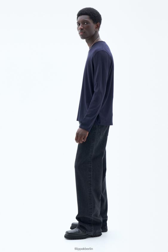 Filippa K L8HHT328 Bekleidung Marine Männer Rollkragen-Langarmshirt