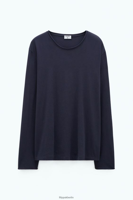 Filippa K L8HHT328 Bekleidung Marine Männer Rollkragen-Langarmshirt