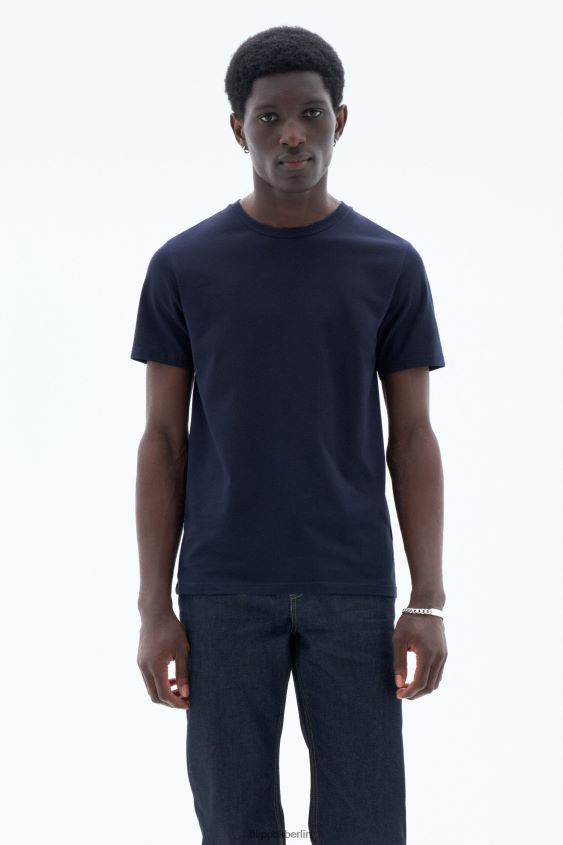 Filippa K L8HHT335 Bekleidung Marine Männer T-Shirt aus Stretch-Baumwolle