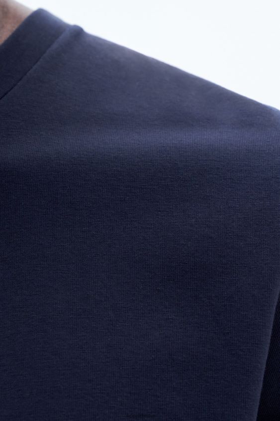 Filippa K L8HHT335 Bekleidung Marine Männer T-Shirt aus Stretch-Baumwolle