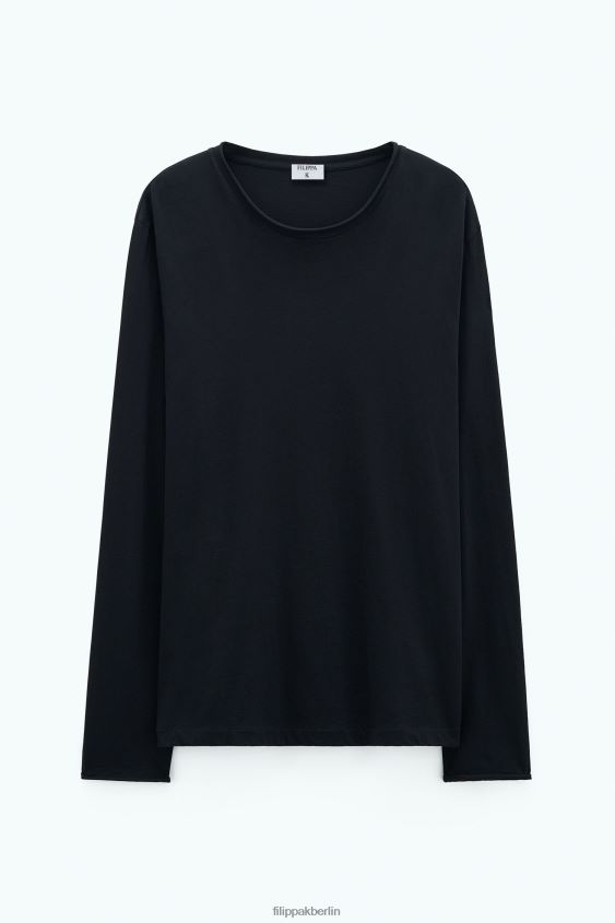 Filippa K L8HHT336 Bekleidung Schwarz Männer Rollkragen-Langarmshirt