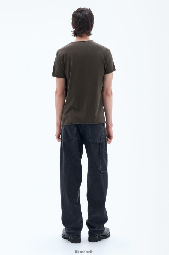Filippa K L8HHT339 Bekleidung dunkles Waldgrün Männer Rollkragen-T-Shirt