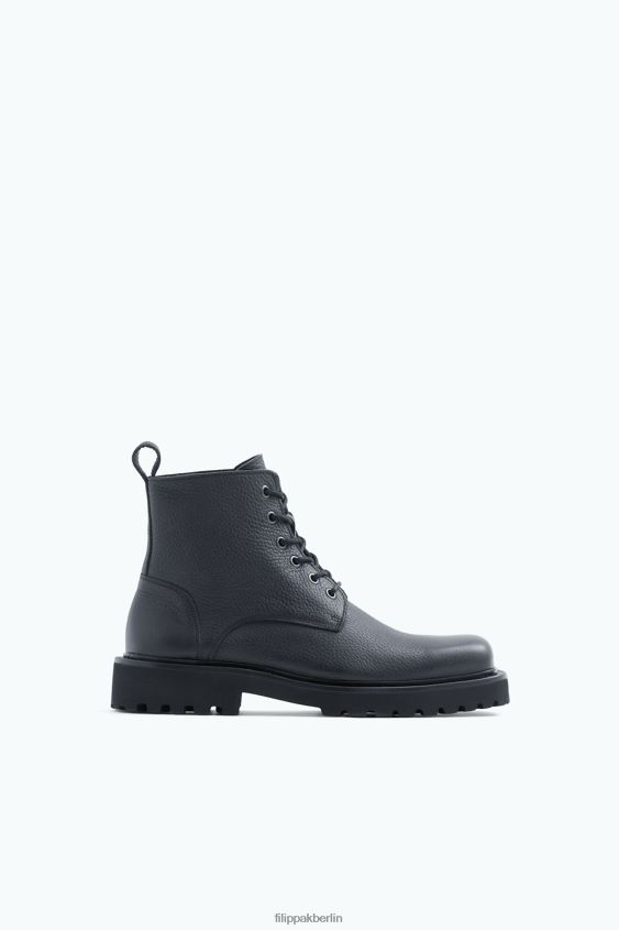 Filippa K L8HHT484 Schuhe Schwarz Männer Ranger-Stiefel