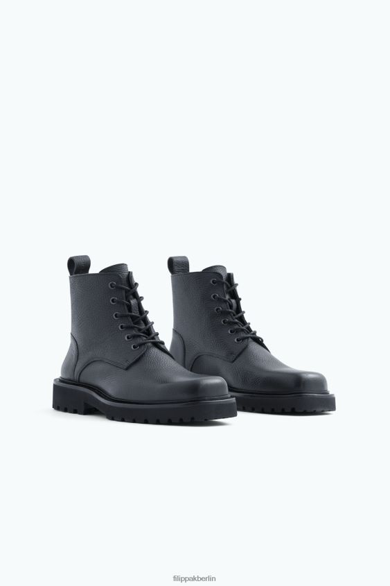 Filippa K L8HHT484 Schuhe Schwarz Männer Ranger-Stiefel