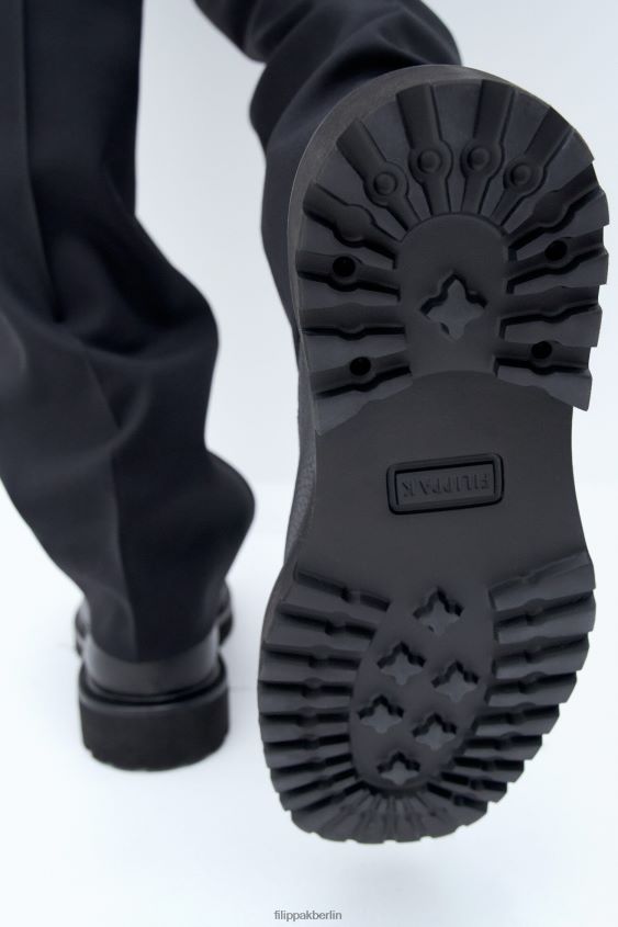 Filippa K L8HHT484 Schuhe Schwarz Männer Ranger-Stiefel