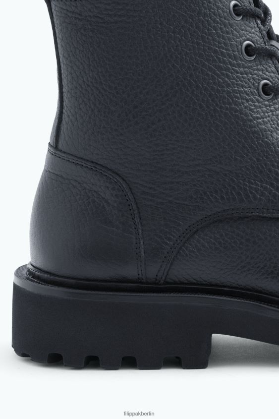 Filippa K L8HHT484 Schuhe Schwarz Männer Ranger-Stiefel