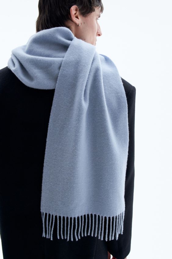 Filippa K L8HHT480 Zubehörteil Eisblau Männer Schal aus Kaschmirmischung
