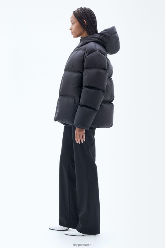 Filippa K L8HHT21 Bekleidung Schwarz unisex Pufferjacke mit Kapuze