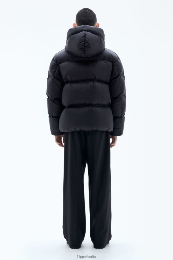 Filippa K L8HHT21 Bekleidung Schwarz unisex Pufferjacke mit Kapuze