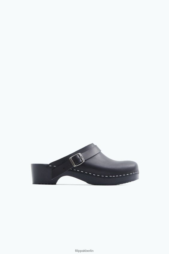 Filippa K x Swedish Hasbeens L8HHT444 Schuhe Schwarz unisex Clog mit Rückenriemen