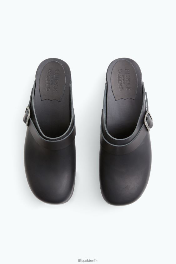Filippa K x Swedish Hasbeens L8HHT444 Schuhe Schwarz unisex Clog mit Rückenriemen