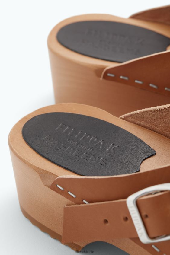 Filippa K x Swedish Hasbeens L8HHT446 Schuhe Natur unisex Clog mit Rückenriemen