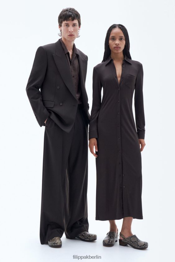 Filippa K x Swedish Hasbeens L8HHT451 Schuhe bedruckte Nougat-Schlange unisex Clog mit Rückenriemen