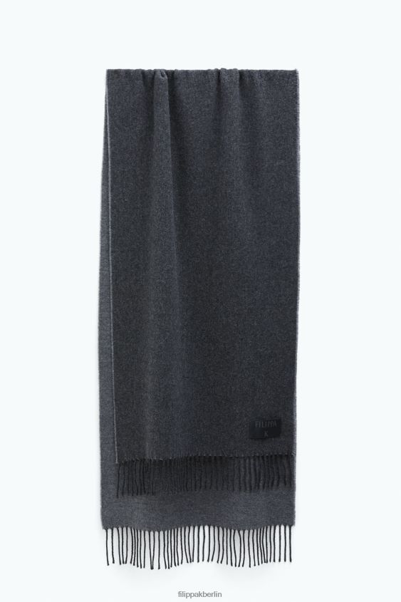Filippa K L8HHT409 Zubehörteil Anthrazit-Melange unisex Doppelschal aus Kaschmirwolle
