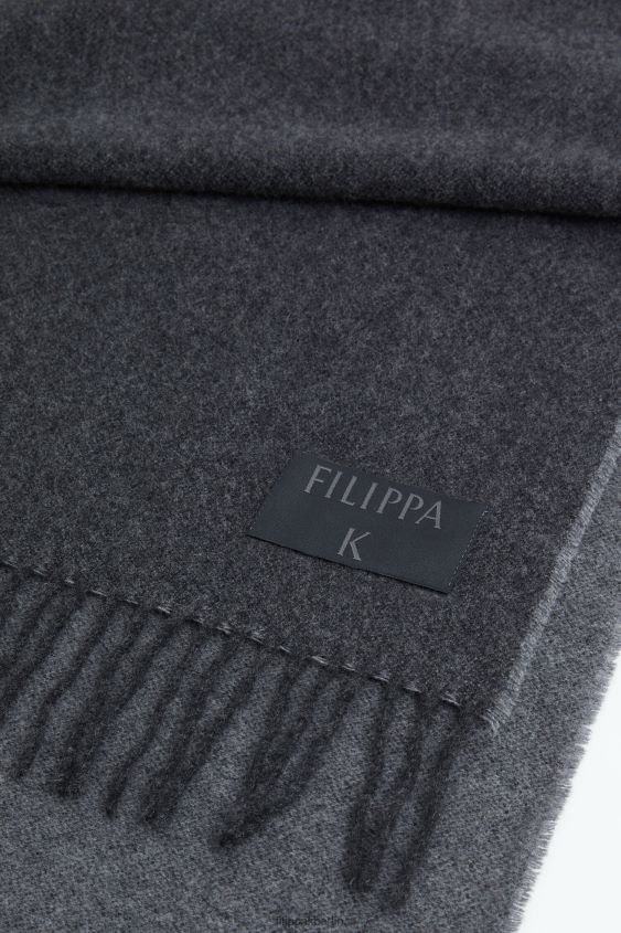 Filippa K L8HHT409 Zubehörteil Anthrazit-Melange unisex Doppelschal aus Kaschmirwolle