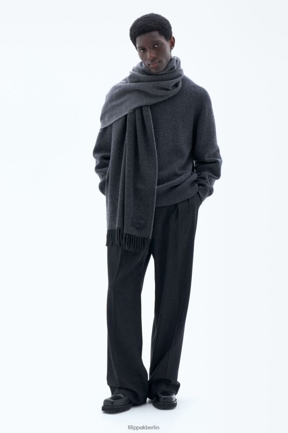 Filippa K L8HHT409 Zubehörteil Anthrazit-Melange unisex Doppelschal aus Kaschmirwolle
