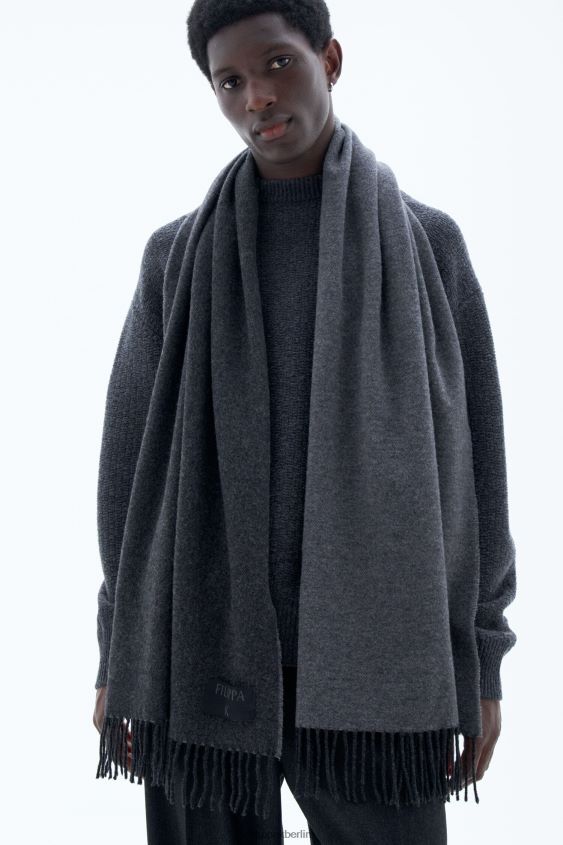 Filippa K L8HHT409 Zubehörteil Anthrazit-Melange unisex Doppelschal aus Kaschmirwolle