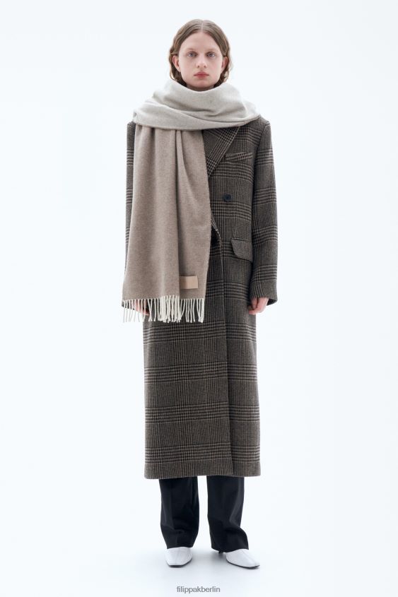 Filippa K L8HHT410 Zubehörteil Pastellbeige unisex Doppelschal aus Kaschmirwolle
