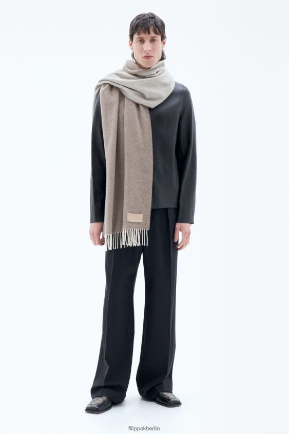 Filippa K L8HHT410 Zubehörteil Pastellbeige unisex Doppelschal aus Kaschmirwolle
