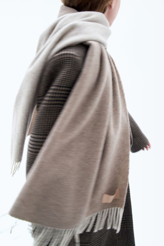 Filippa K L8HHT410 Zubehörteil Pastellbeige unisex Doppelschal aus Kaschmirwolle