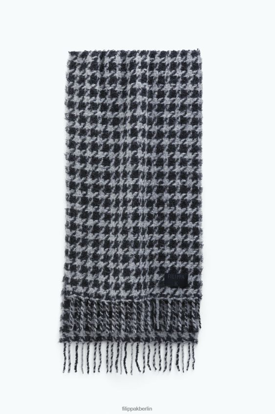 Filippa K L8HHT414 Zubehörteil grau unisex Hahnentritt-Schal