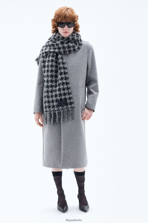 Filippa K L8HHT414 Zubehörteil grau unisex Hahnentritt-Schal