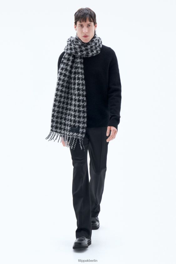 Filippa K L8HHT414 Zubehörteil grau unisex Hahnentritt-Schal