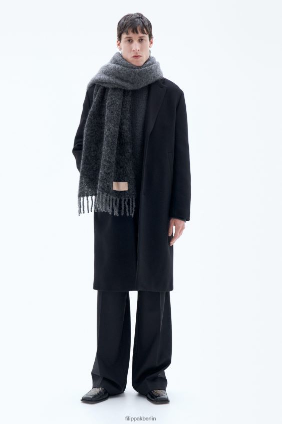 Filippa K L8HHT418 Zubehörteil grau unisex Schal mit Bouclé-Farbblock