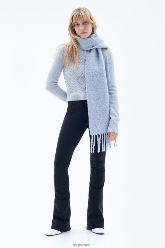 Filippa K L8HHT419 Zubehörteil Eisblau unisex Bouclé-Schal