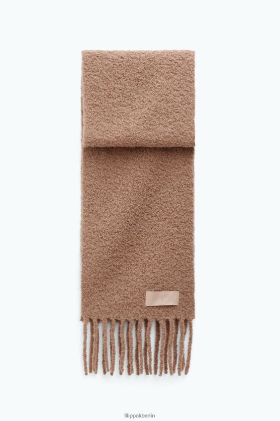 Filippa K L8HHT420 Zubehörteil Kamel unisex Bouclé-Schal