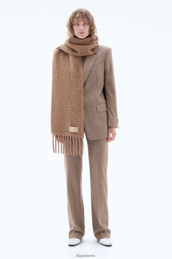 Filippa K L8HHT420 Zubehörteil Kamel unisex Bouclé-Schal