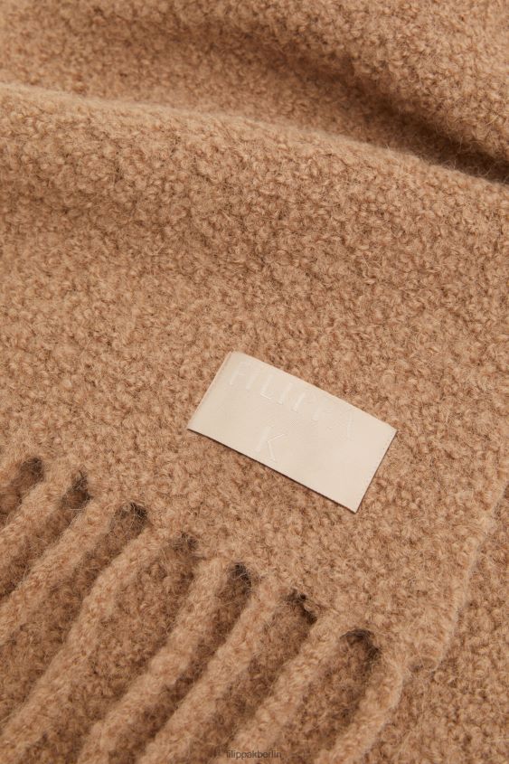 Filippa K L8HHT420 Zubehörteil Kamel unisex Bouclé-Schal