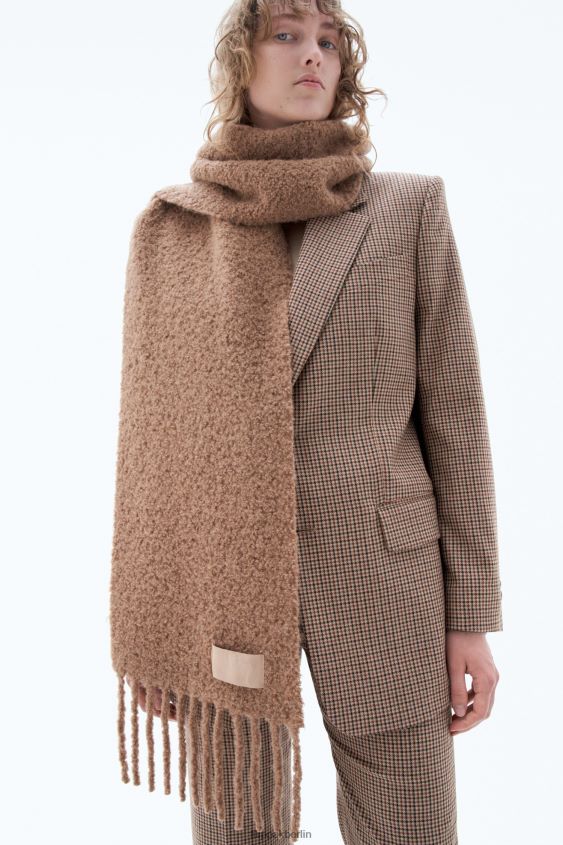 Filippa K L8HHT420 Zubehörteil Kamel unisex Bouclé-Schal