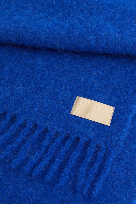 Filippa K L8HHT422 Zubehörteil Elektrisches Blau unisex Schal mit Bouclé-Farbblock
