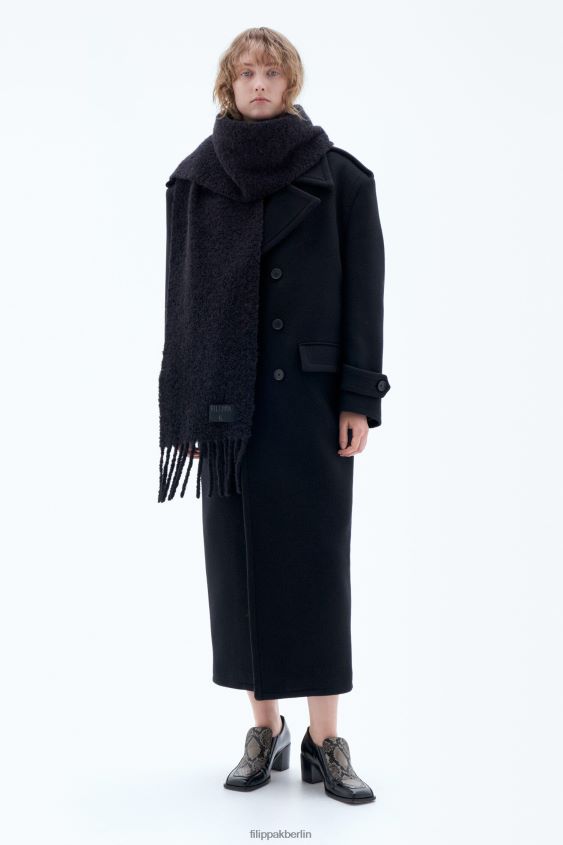 Filippa K L8HHT429 Zubehörteil Schwarz unisex Bouclé-Schal