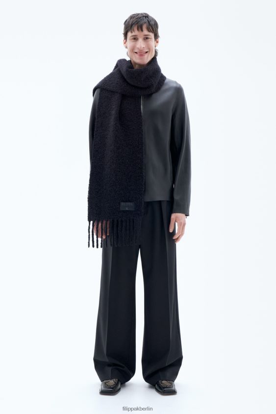 Filippa K L8HHT429 Zubehörteil Schwarz unisex Bouclé-Schal