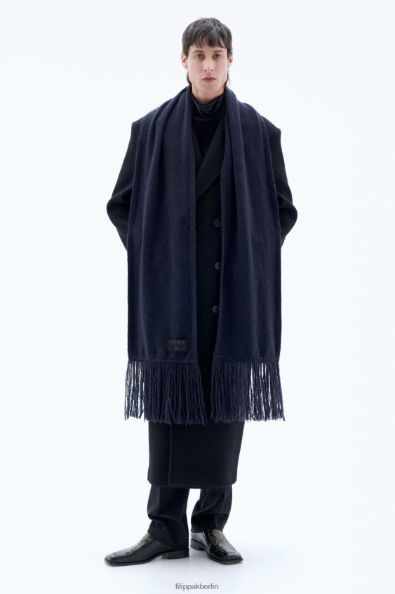 Filippa K L8HHT436 Zubehörteil Sturmblau unisex Yak-Schal