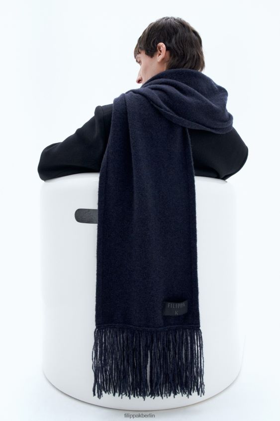 Filippa K L8HHT436 Zubehörteil Sturmblau unisex Yak-Schal
