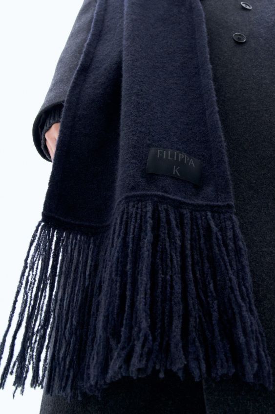 Filippa K L8HHT436 Zubehörteil Sturmblau unisex Yak-Schal